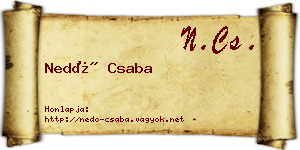 Nedó Csaba névjegykártya